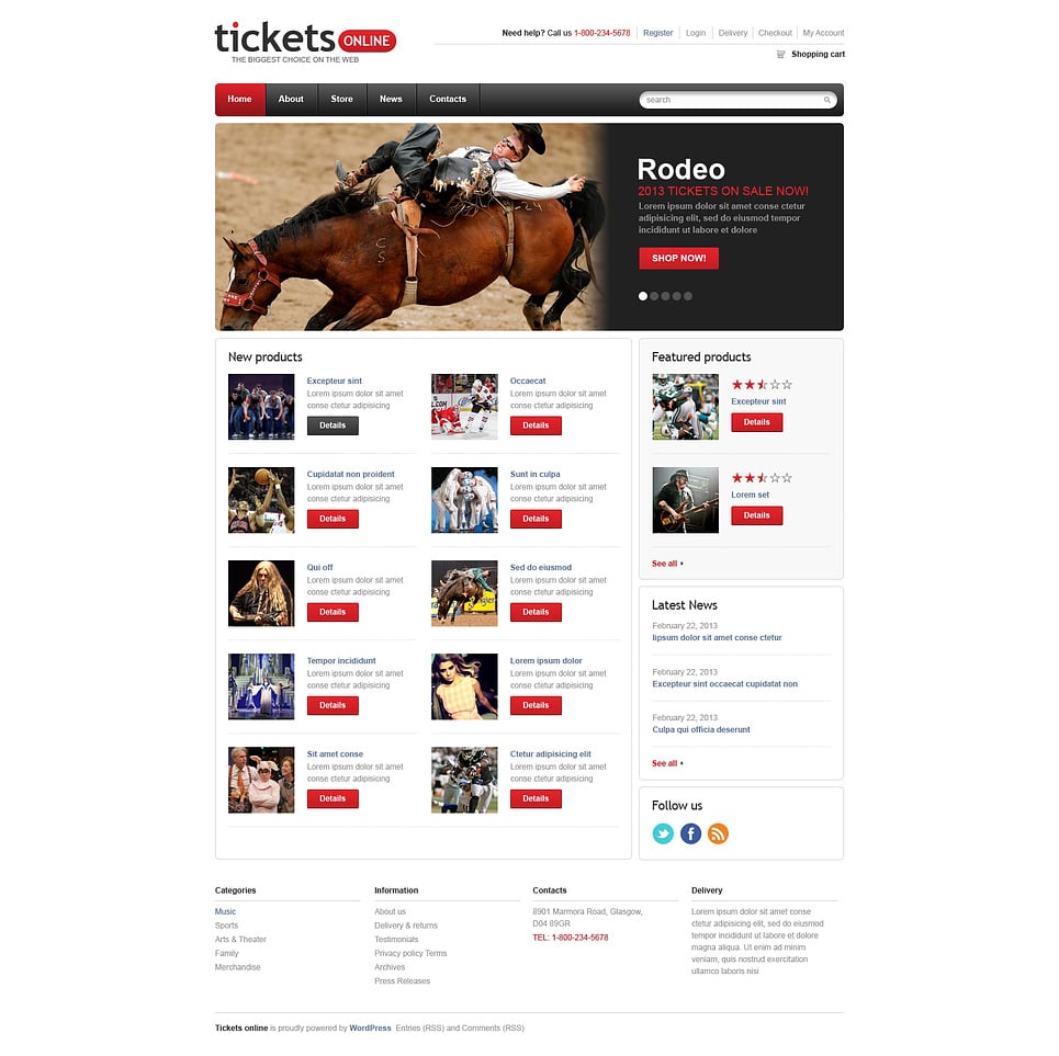 Responsive Tickets Store WooCommerce Theme New Screenshots BIG