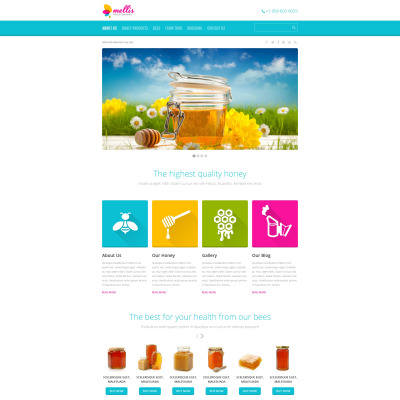 Honey Store Responsive Šablona Webových Stránek