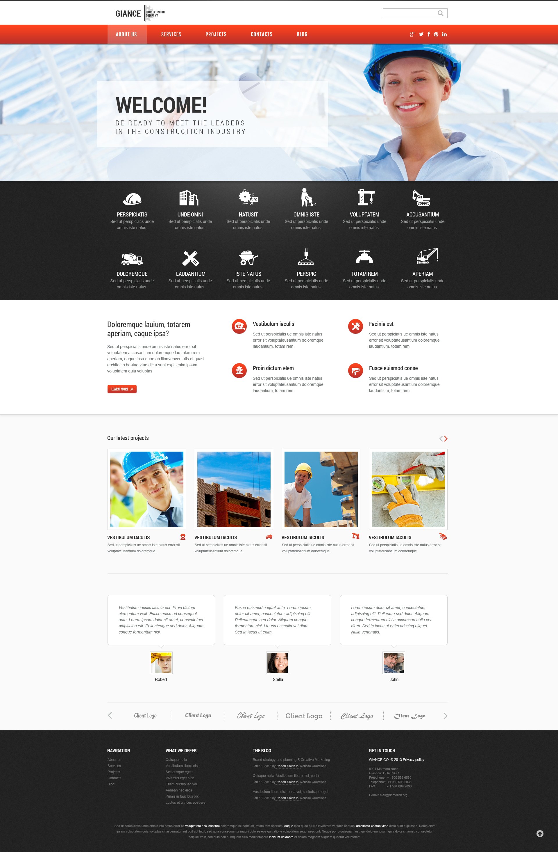 Tema De WordPress "Effective Construction" #46544 - captura de pantalla