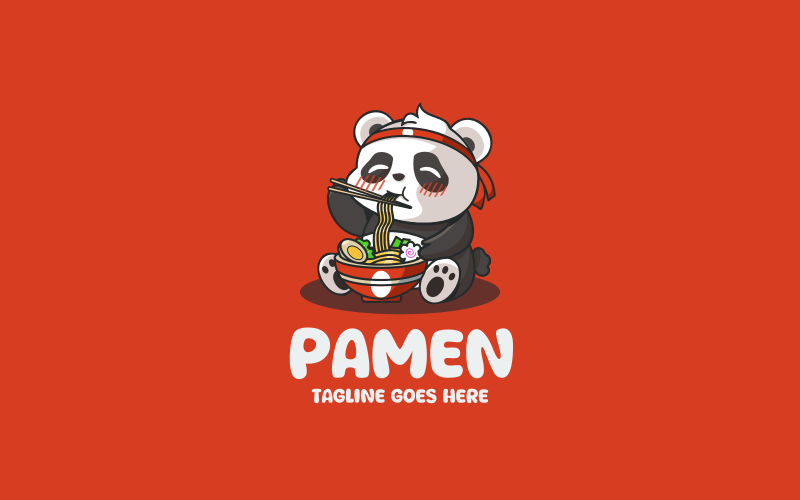 Pamen Mascot Cartoon Logo Logo Template