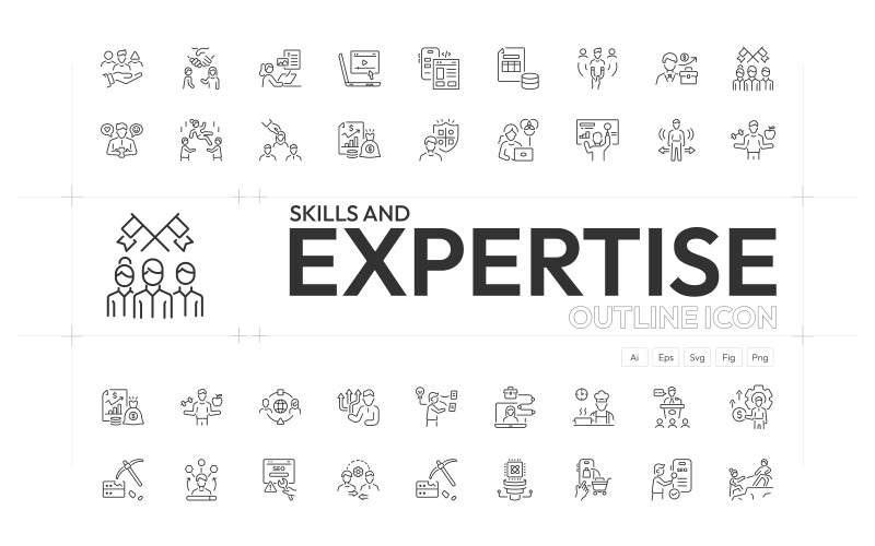 Skills and Expertise Icons Icon Set