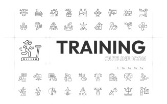 Training and Coaching Icon Set