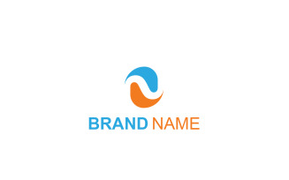 Abstract letter N logo design