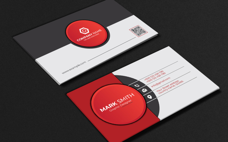High-Quality and Customizable Business Card Design Vector Template Corporate Identity