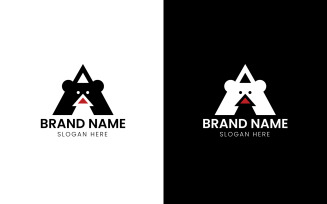 Letter A bear logo-11-488
