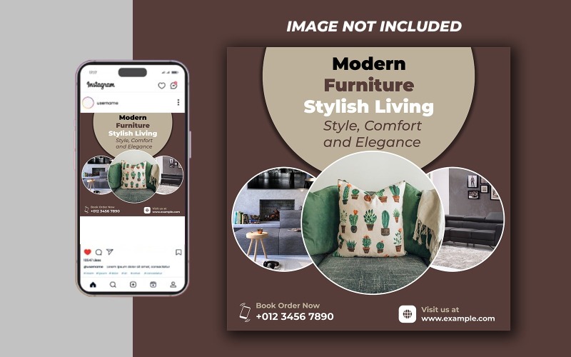 Furniture Social Media Instagram Post Banner Template Design