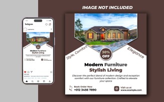 Furniture Social Media Instagram Post Template Design