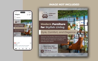 Furnitures Social Media Instagram Post Banner Template Design