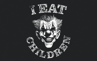 I Eat Children Clown PNG, Dark Humor Digital Download, Scary Halloween Spooky png, Funny Clown,