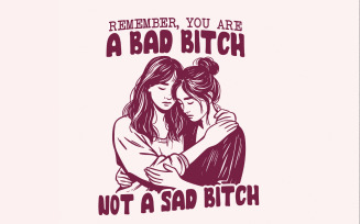 Trendy Retro Sassy Girl PNG, Vintage Shirt Design, Funny Mental Health, Sarcastic png PNG, Bad