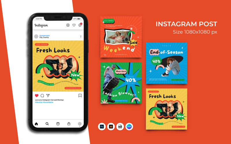 Fashion Sale Instagram Post Template 71 Social Media