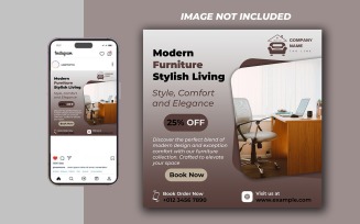 Interior Furniture Social Media Post - Suitable for Multiple Platforms - 007