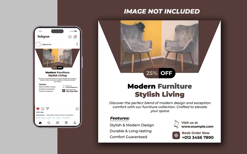 Interior Furniture Social Media Post - Suitable for Multiple Platforms - 014