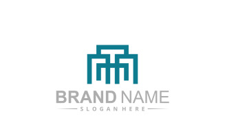 Real estate initial logo design template