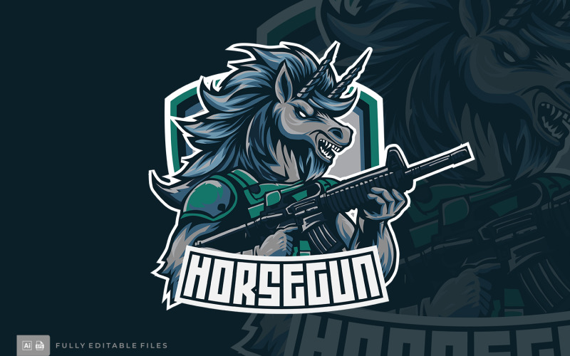 Horse Gun Logo Esport Templates Logo Template