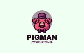 Pigman Mascot Cartoon Logo