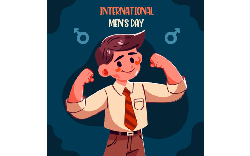 Design for Happy International Men's Day Illustration