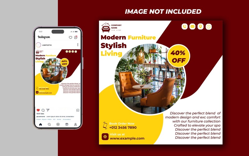 Interior Furniture Social Media Post - Suitable for Multiple Platforms - 017