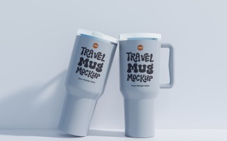 Rambler Travel Mug Drinking Cup Mockup 88