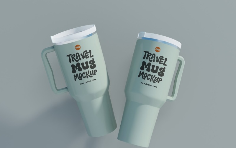 Rambler Travel Mug Drinking Cup Mockup 94 Product Mockup
