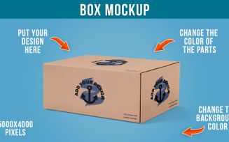 a Square Delivery Box Mockup