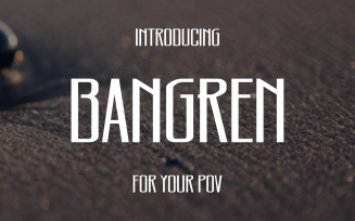 BANGREN Japan Techno Speed Font
