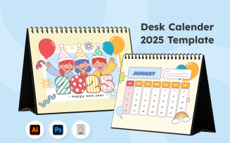 Cute Desk Calendar Template V1