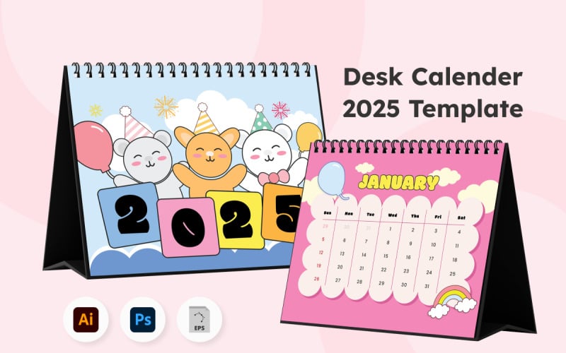 Cute Desk Calendar Template V2 Planner