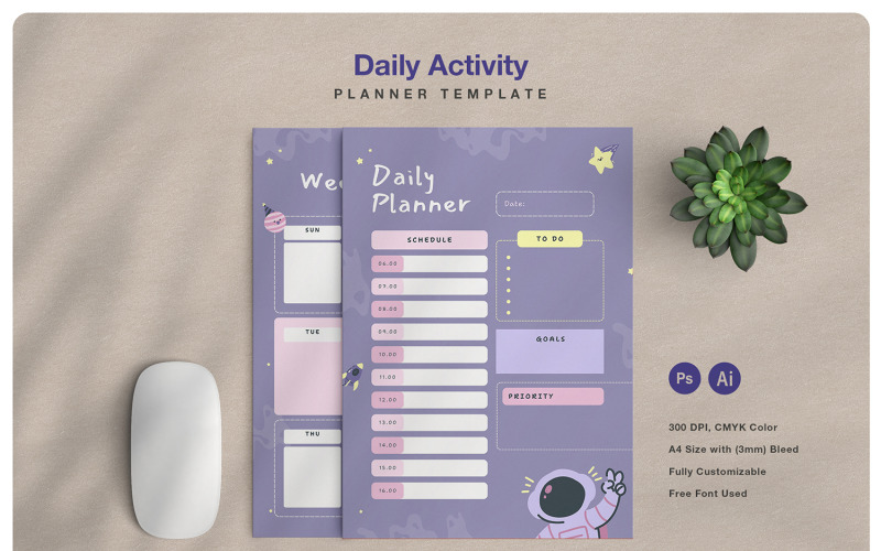 Playful Daily Activity Planner Template
