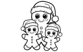 A doll wearing Santa hats illustration