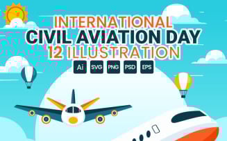 12 Civil Aviation Day Illustration
