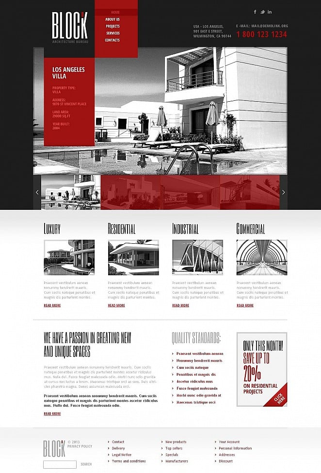 Architecture Flash CMS Template New Screenshots BIG