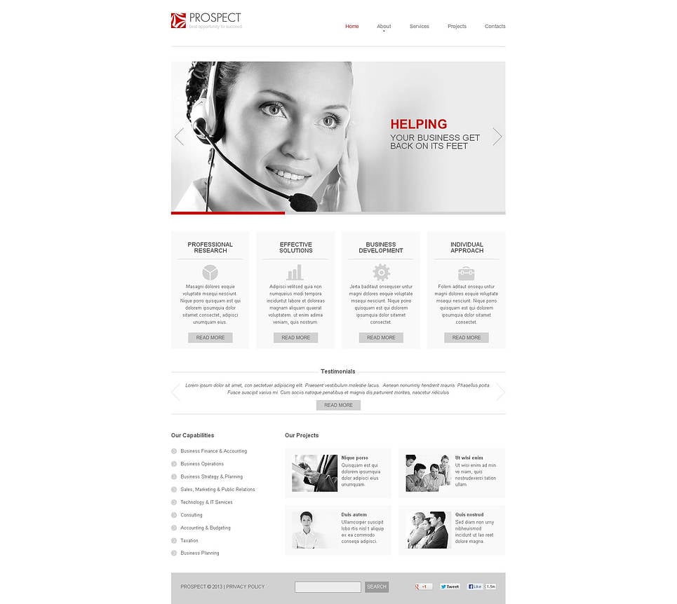 Call Center Flash CMS Template New Screenshots BIG