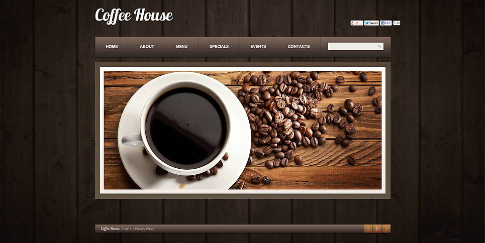 coffee template flash cms templates plugins panel demo portfolio