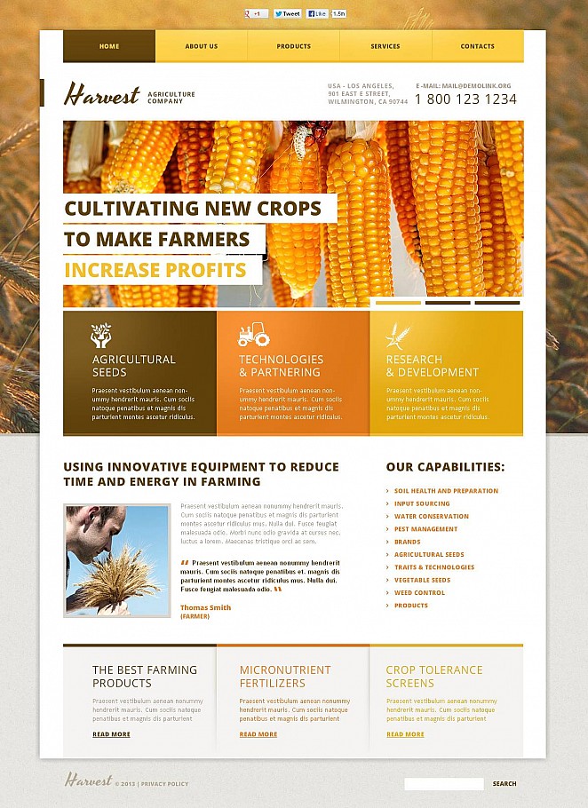 Farm Flash CMS Template New Screenshots BIG