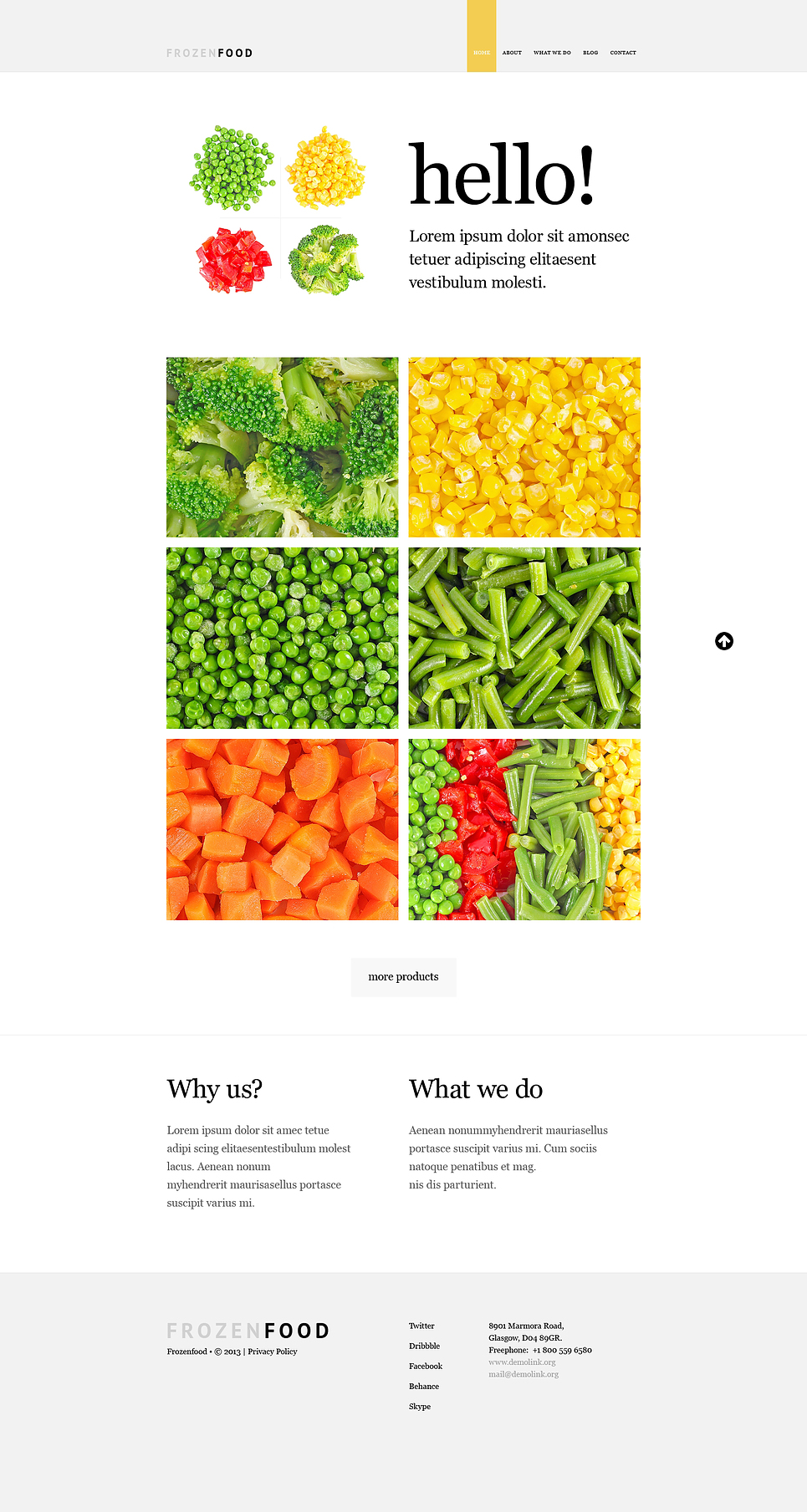 Frozen Food Responsive Website Template New Screenshots BIG