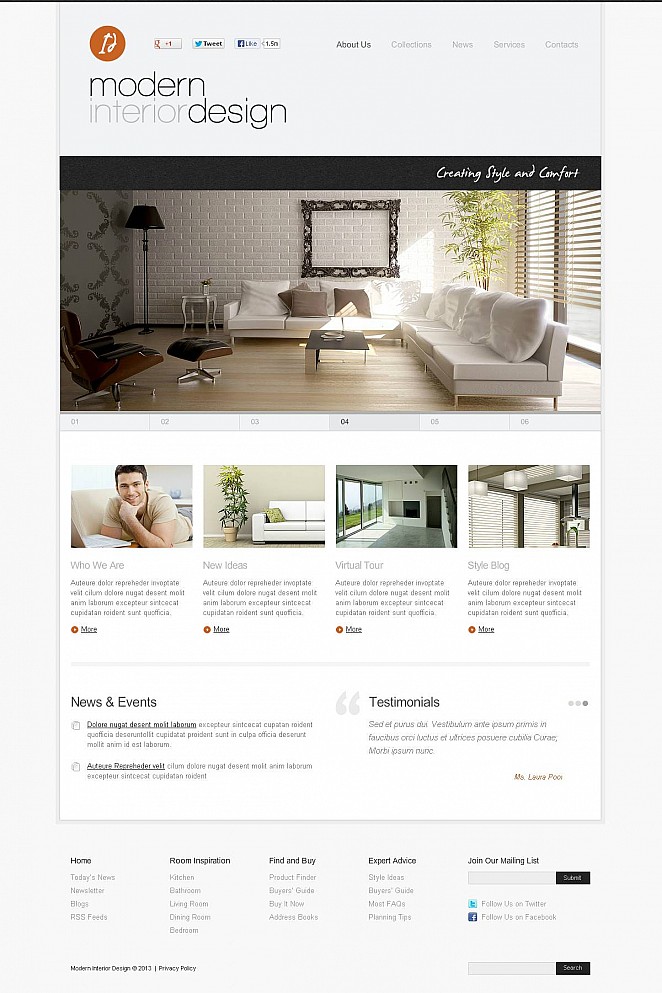 Interior & Furniture Flash CMS Template New Screenshots BIG