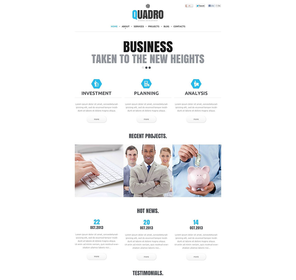 Investment Company Flash CMS Template New Screenshots BIG