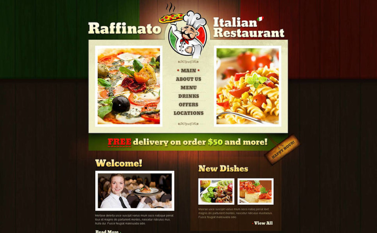 Italian Restaurant Premium Flash CMS Template Big Screenshot Italian Restaurant Flash CMS Template New Screenshots BIG