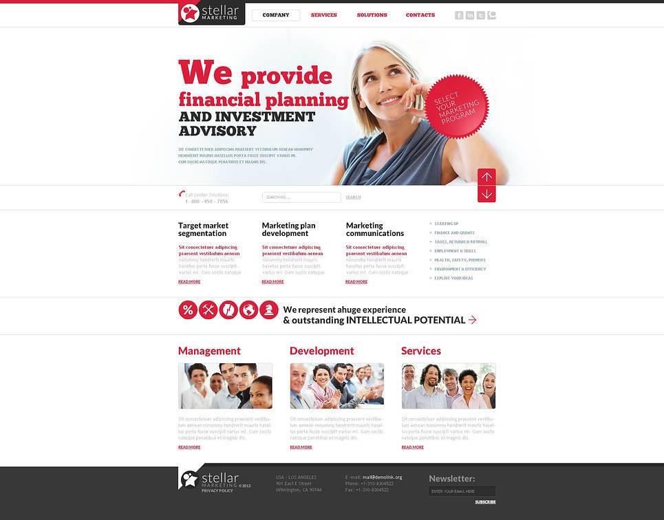 Marketing Agency Flash CMS Template New Screenshots BIG