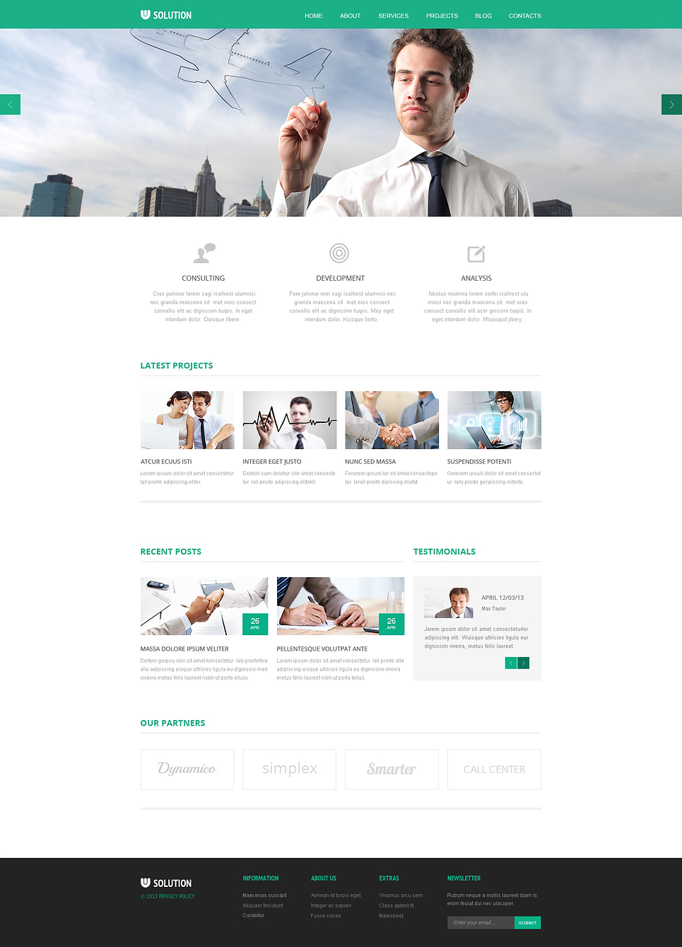 Merchant Services Responsive Website Template New Screenshots BIG