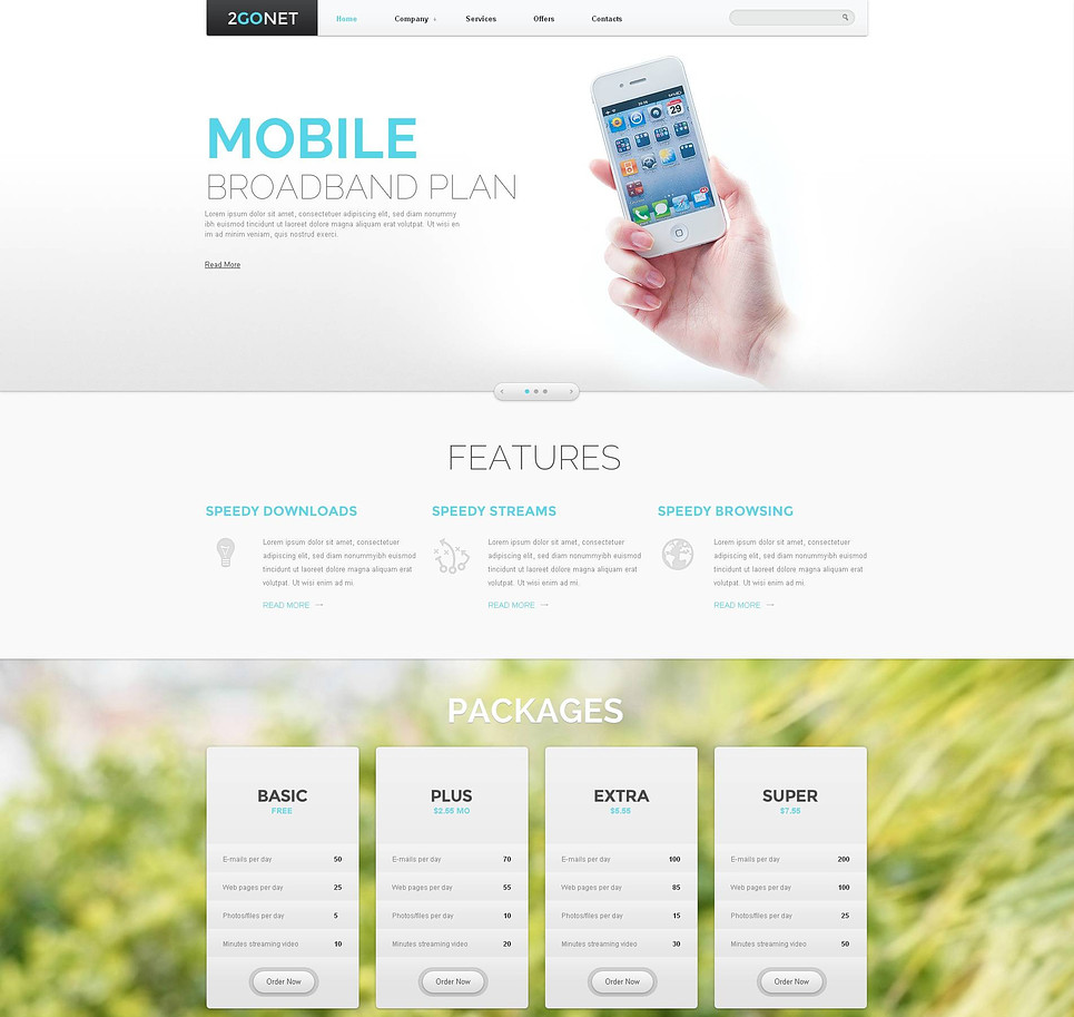 Mobile Company Flash CMS Template New Screenshots BIG