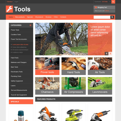 Tools & Equipment ZenCart Template