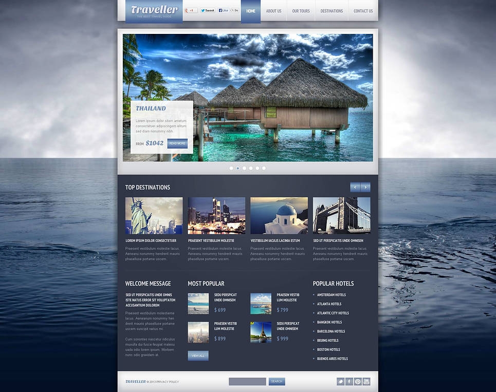 Travel Guide Flash CMS Template New Screenshots BIG