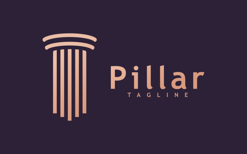 Creative Law Pillar Concept Design Logo Template 11
