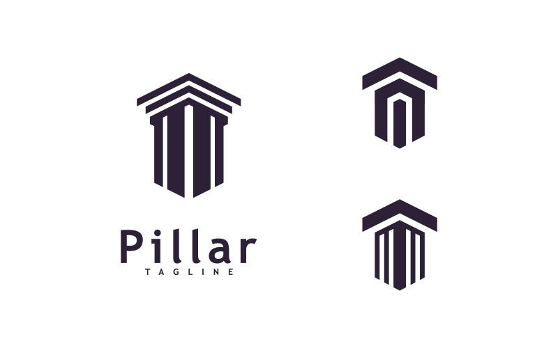 Creative Law Pillar Concept Design Logo Template 13