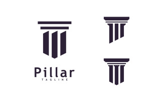 Creative Law Pillar Concept Design Logo Template 14