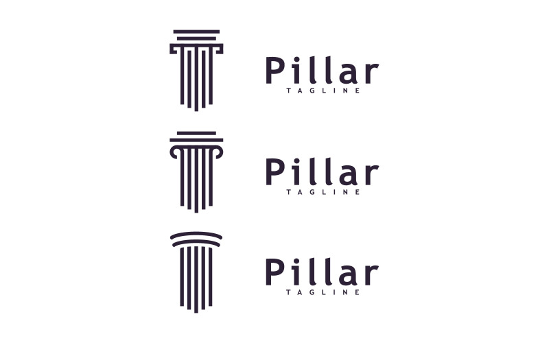 Creative Law Pillar Concept Design Logo Template 26