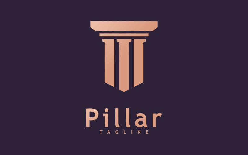 Creative Law Pillar Concept Design Logo Template 2