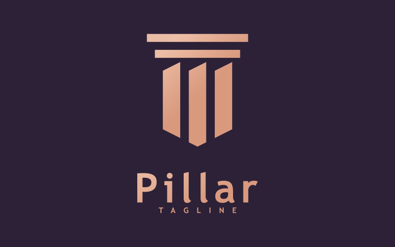 Creative Law Pillar Concept Design Logo Template 3